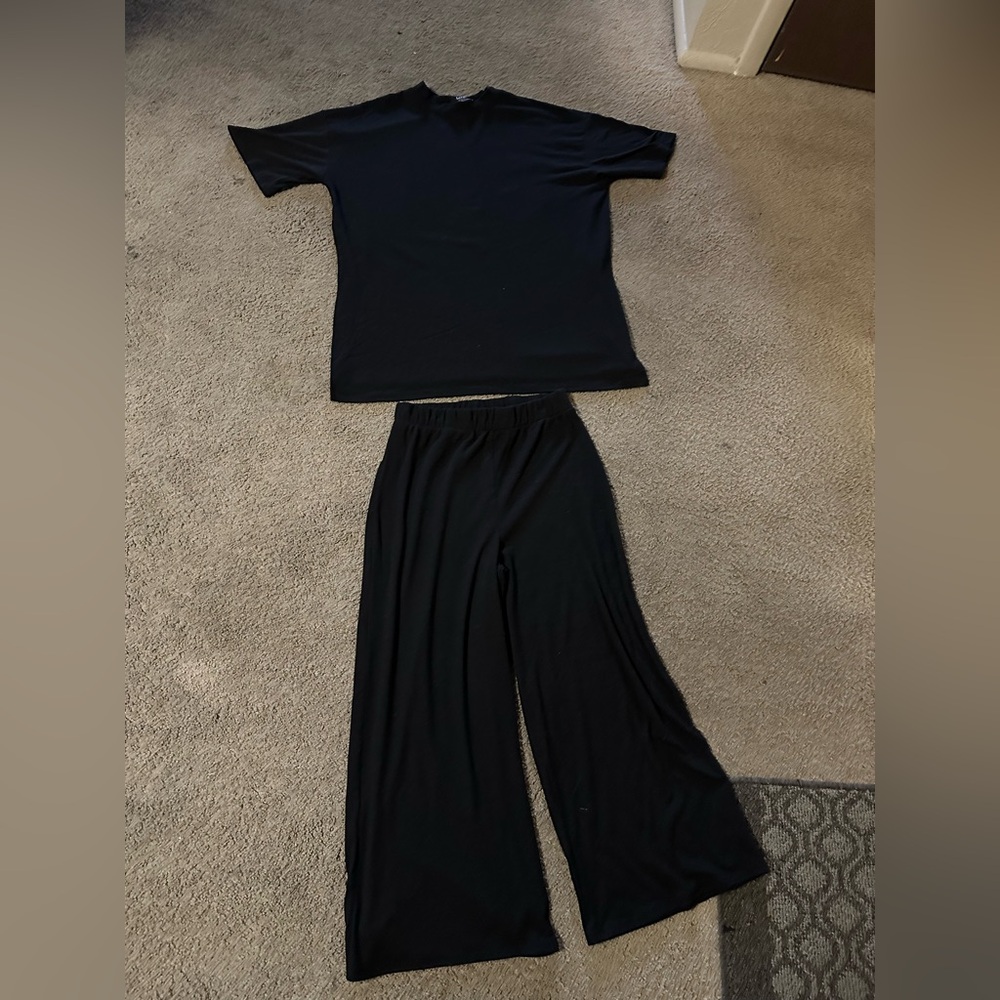 Black dressed in lala play suit Large
